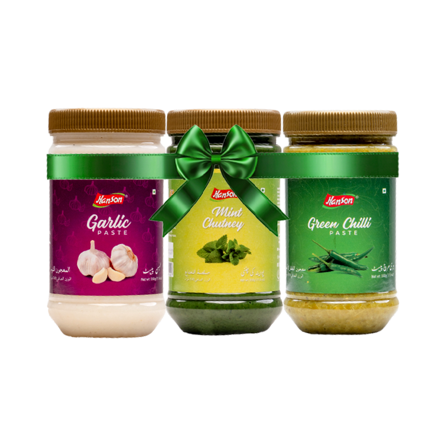 Azadi Bundle (Garlic Paste, Mint Chutney & Green Chilli Paste)